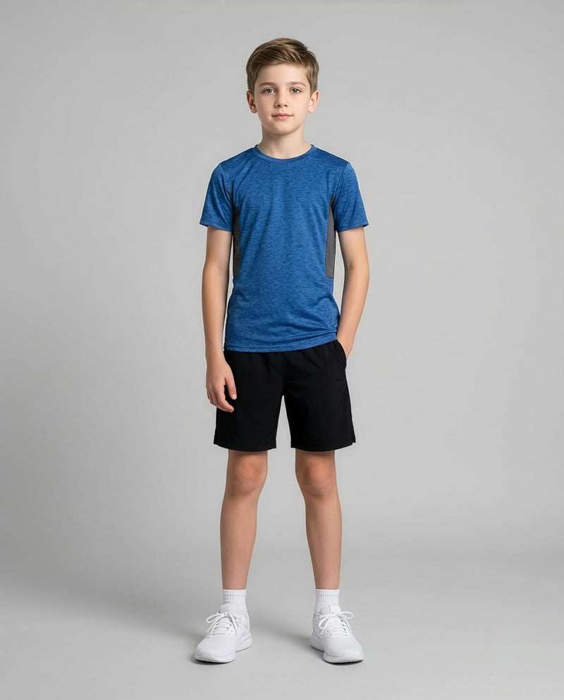 REALESSENTIALS Real Essentials 5 Pack: Youth Dry-Fit Wicking Active Athletic Performance Short Sleeve T-Shirt Boys & Girls Shirts-Set 5,XL (16-18) - Image 4